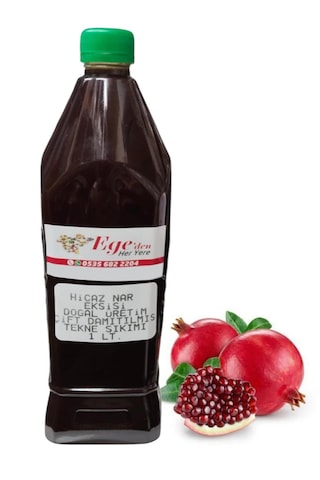 Egeden Her Yere Hicaz Nar Ekşisi Doğal Fermente Edilmiş Tekne Sıkımı 1 L