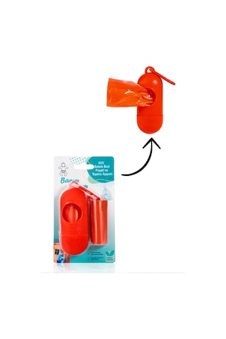 Bamm Bamm Çanta Boy Kirli Bebek Bezi Çöp Poşeti ve Taşıma Çantası (Kırmızı)