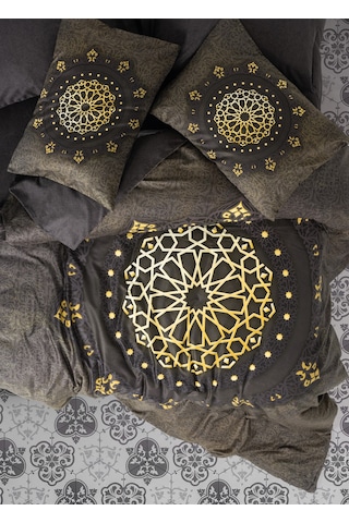 Cotton Box Palace Saten Çift Kişilik Nevresim Takımı Togay Antrasit