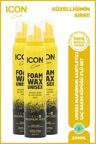 Saç Köpük Şekillendiri Wax 200ml Maximum Hold 3'lü Set