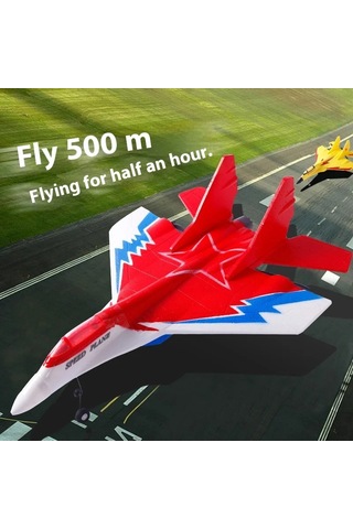 Yenı Zy-740 Rc Uçak Kanat Açıklığı 440mm Uzaktan Kumanda Savaşçısı Sabit Kanat Zy-320 Red A110
