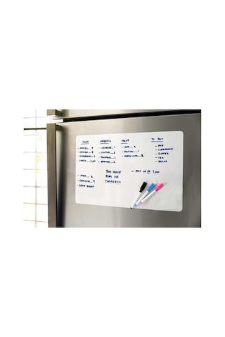 Tutunabilir Kağıt Mıknatıslı Manyetik Magnet Beyaz Tahta 30cm X 30cm Katlanabilir Silinebilir Yazı Tahtası + 2 Kalem Sürpriz Hediyeli