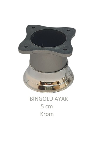Bingolu Ayak, Plastik, 5 Cm Vidalar Dahil, Krom Krom