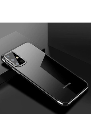 Galaxy A71 Köseleri Renkli Seffaf Kamera Korumali Silikon Kilif 402647315