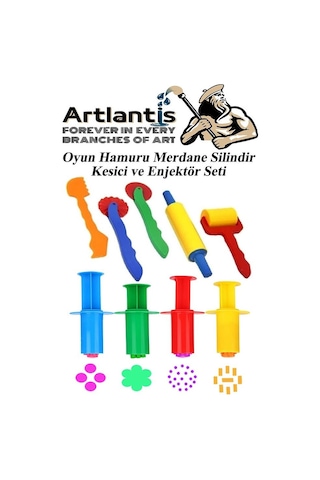 12 Renk Oyun Hamuru Kalıbı Merdane Silindir Kesici Şekiller Ve Enjektör Seti 29 Parça 1 Paket Okul Kreş Ana Sınıfı Etkinlik Okul Öncesi