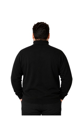 Battalmoda Erkek Büyük Beden Siyah Tam Balıkçı Pamuklu Kazak 3xl-4xl-5xl-6xl