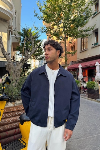 Flaw Gömlek Yaka Bomber İnce Ceket Lacivert Lacivert