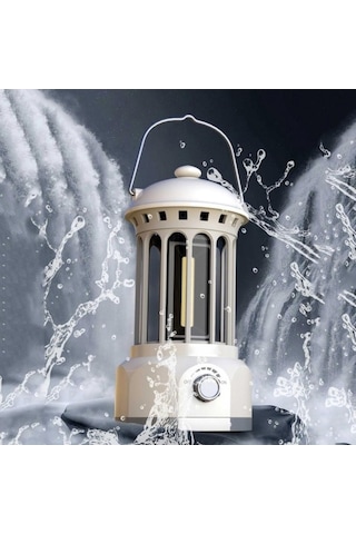 Dancemonkey Şarj Edilebilir Cob Kamp Işığı Retro Tarzı Çadır Asma Işık Fener Lambası Yürüyüş Akşam Partisi İçin, Boyut: L 001 Altın