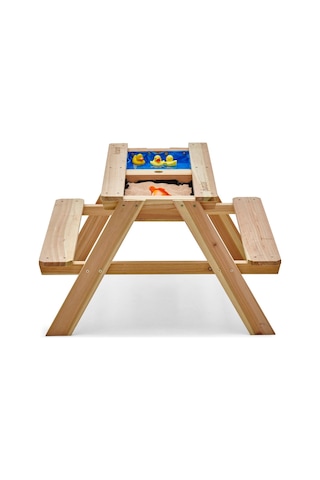 Plum Ahşap Kum Ve Su Piknik Masası Çok Renkli