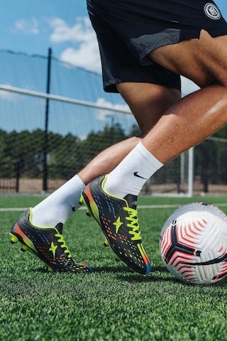 In Step Air La Liga Siyah Yeşil Akademik Futbol Ayakkabısı Halı Saha Krampon - 535