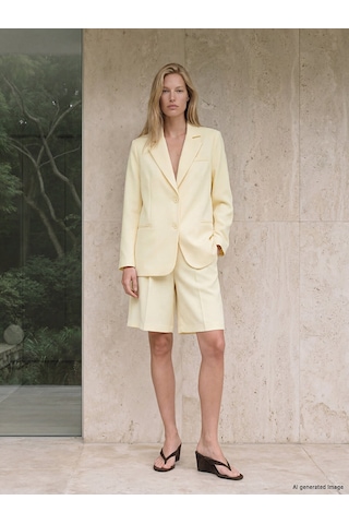 Lcw Vision Sarı Kadın Blazer Ceket