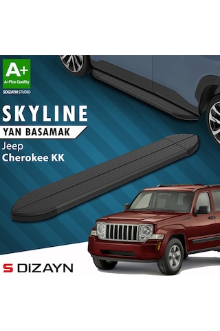 S-dizayn Jeep Cherokee Kk Skyline Siyah Yan Basamak 153 Cm 2008-2012 A+ Kalite