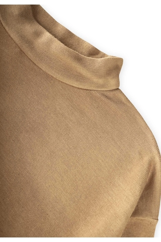 Cigit Yumuşak Dökümlü Oversize Bambu Takım 3-10 Yaş Olive Yağ Yeşili
