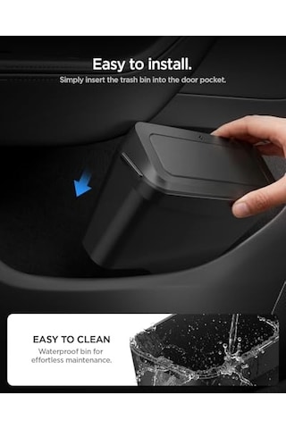 Spigen Tesla Model Y Juniper 2026-2025 Araç İçi Çöp Kutusu/manyetik Kapaklı Kapı İçi Çöp Kovası To281j Siyah - Acp11106 Spigen Tr