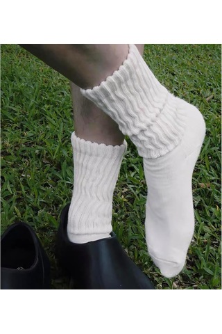 Tenfowee Siyah Düz Dikey Çizgili Kollu Puf Çoraplar Orta Boy Bacak Çorapları 1 Adet - 95% Polyester 5% Spandex, 27cm Yükseklik Siyah