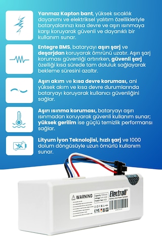 Xiaomi Mi Vacuum Mop 2c 2in1 Uyumlu Batarya 5200mah