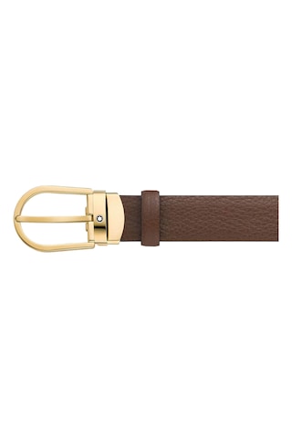 Montblanc At Nalı Tokalı Kahverengi 30 Mm Deri Kemer 129423