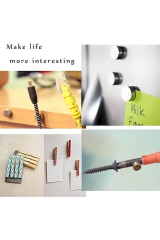 Koodmax 10 Adet 8x10mm Yuvarlak Güçlü Neodyum Mıknatıs - Neodim Magnet Çap 8mm , Kalınlık 10mm