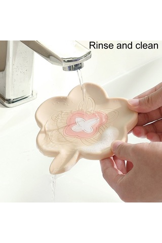 Banyo İnfüzyonlu Silikon Sabunluk Ev Tipi Kaymaz Sabun Drenaj Tutucu Yeşil