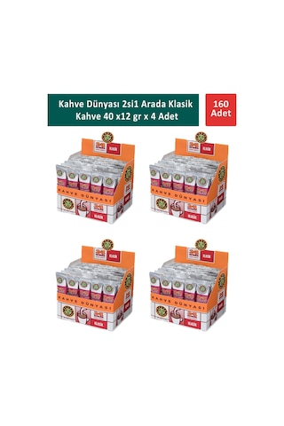 Kahve Dünyası 2si1 Arada Klasik Kahve 4'lü 40 x 12 G