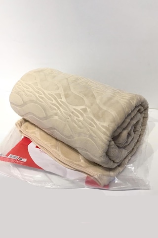 Padişah Desenli Bej Çift Kişilik Battaniye Nishev-p000082 Bej