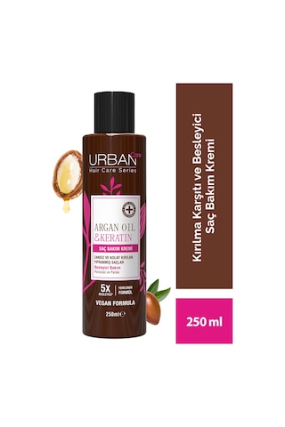 Argan Yağı & Keratin Kolay Kırılan Yıpranmış Saçlara Özel Saç Bakım Kremi 250ml-vegan