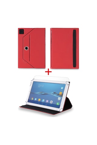 T Oshiba Excite Pure At10-a-104 10.1" Tablet Uyumlu Standlı Tablet Kılıfı + Nano Ekran Koruyucu