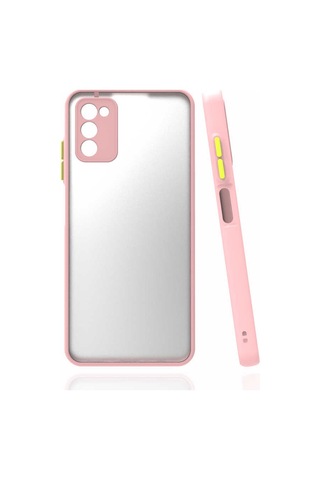 Zore Galaxy Uyumlu A03s Kılıf Hux Kapak - Pembe Pembe