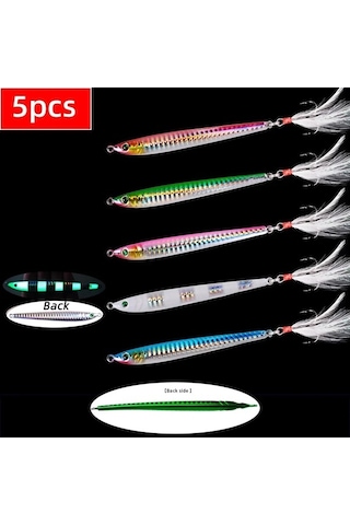 Tongxida 5/10 Adet Metal Balik Lures Yavaş Döküm Kaşek Jig Balikçırk Cazibesi Seti 10 Adet A 40g