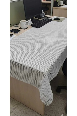 İp Desenli Masa Örtüsü Kaliteli Hasır 140 X 350 Cm Şeffaf Masa Ör Çok Renkli