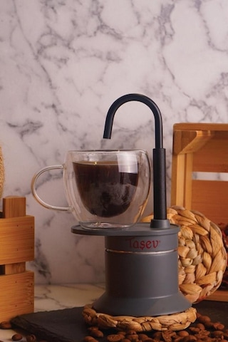 Taşev Bologna Gri Açık Moka Pot T3501