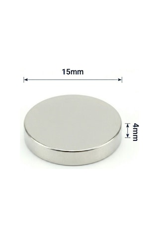 2 Adet - 15x4 Mm Neodyum Mıknatıs Neodim Magnet Yuvarlak