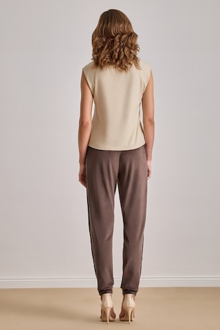 Günlük Giyim Bej Viskon Bluz Bej