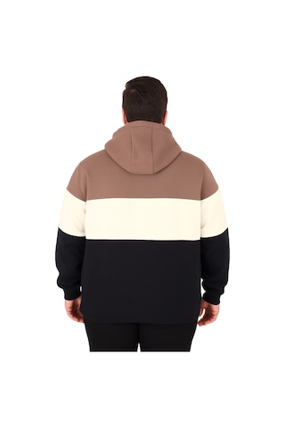 Moc Grande Mocgrande Büyük Beden Kapüşonlu 3ip Sweat Mg 25725 Vizon Vizon