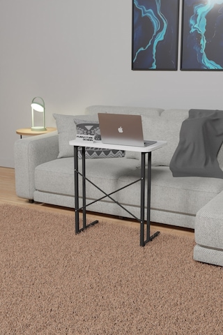 60x35 Metal Ayaklı Laptop Sehpası Çalışma Sehpası Beyaz