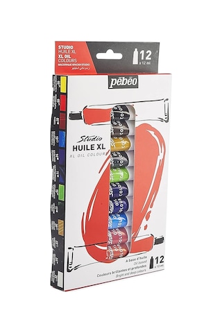 Pepeo Yağlı Boya 12 Renk 12 Ml 1 Paket Yağlı Boya Seti 12 Li Ahşap Tuval Taş Ağaç Boyamalar İçin İdea Boyama Seti Çok Renkli