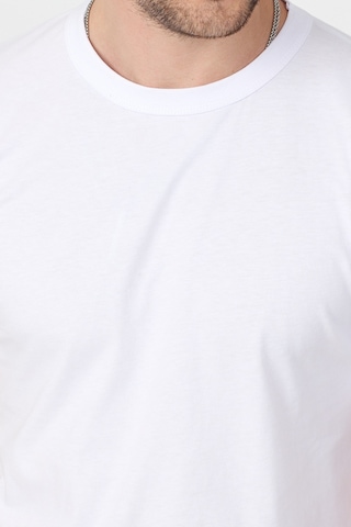 Tonny Black Normal Kalıp Rahat Basic T-shirt Erkek Beyaz Tbtshrt010