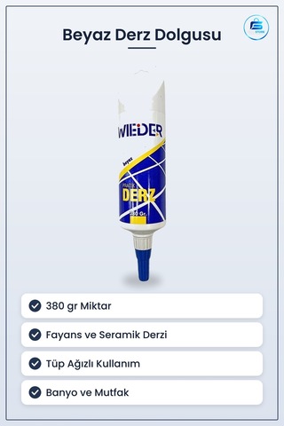 Derz Dolgusu Beyaz 380 Gr Pratik Fayans Seramik Duvar Zemin Banyo