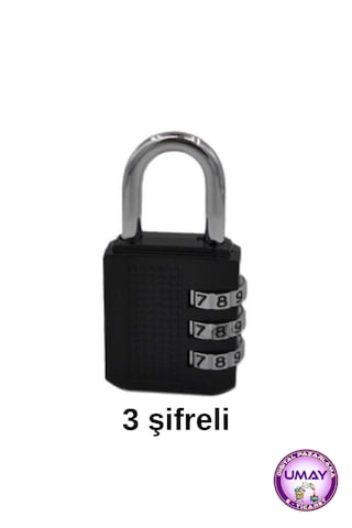 Şifreli Asma Kilit 38 Mm Dolap, Çekmece, Bavul Ve Çanta Kilidi Uz:5,5 Cm