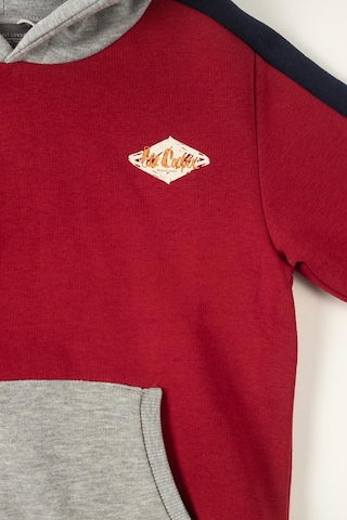 Lee Cooper Mobo Erkek Çocuk Kapüşonlu Sweatshirt Kırmızı-gri-20715 Kırmızı - Grimelanj Kırmızı - Gri Melanj