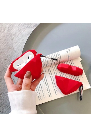 E2M Airpods Pro Uyumlu Kılıf Origami Kalp Kırmızı