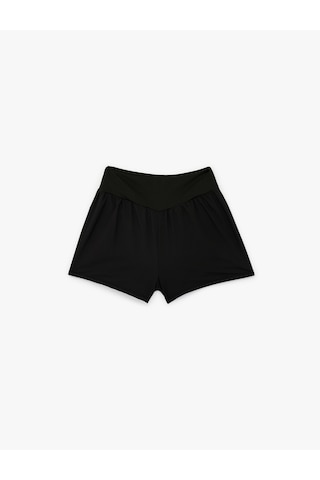 Koton Yüksek Bel Slim Fit Spor Şort Siyah 6sak40250nk