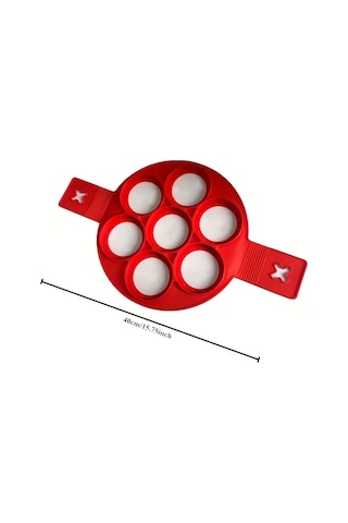 Sunshine011 Kırmızı Yapışmaz Silikon Krep Kalıbı - Kalp, Yıldız, Çiçek Şekilleri, Kolay Çevrilir, Bulaşık Makinesinde Yıkanabilir