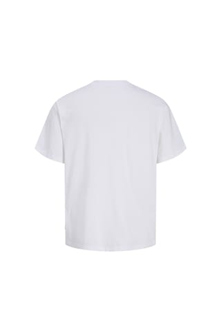 Jack & Jones Erkek Gögüs Baskili Relaxed Fit Bisiklet Yaka Tisört - Abbo - 12298470 Bright White