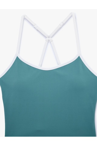Koton Çapraz İp Askılı Biyeli Kolsuz Slim Fit Sporcu Sütyeni Yeşil 6sak30121nk