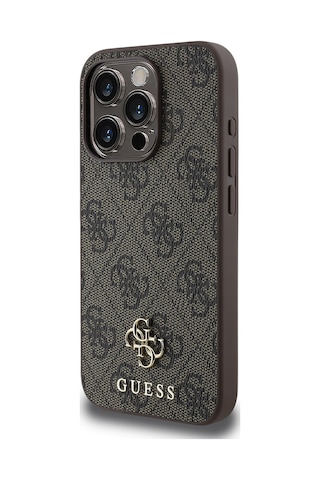 Apple Uyumlu iPhone 14 Pro Max Kılıf Guess Lisanslı Magsafe Şarj Özellikli Small 4g Classic Kahverengi