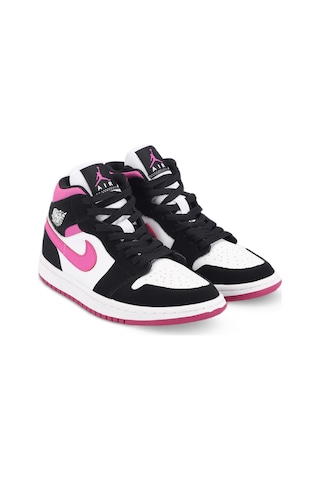 Nike AIR JORDAN 1 MID Kadın Siyah / Pembe Sneaker