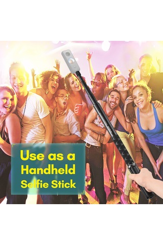 Springsun Andoer Siyah Uçak Alüminyum Gizli Selfie Çubuğu İle Masaüstü Tripod - Insta360 One X/one/evo Uyumlu 28-110cm Uzunluk Aralığı