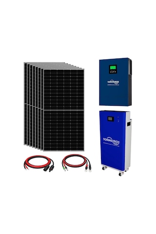 8x600w Topcon Güneş Paneli 8kva İnverter 51.2v 280ah Lityum Bataryalı Hazır Solar Enerji Paketi