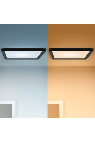 Wiz Siyah Akıllı Sıva Üstü Rgb Kare Panel Tavan Armatürü 17w Renkli